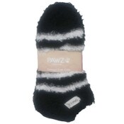 Wholesale - 2pk PAWZ LADIES BLK LOUNGE LC STRIPE SOCKS C/P 60, UPC: 194587546034